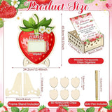 63 Pcs Strawberry Baby Shower Guest Book Alternatives Set Baby