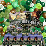 Dinosaur Birthday Decorations 280 PCS Dinosaur Birthday Backdrop