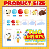Two Infinity and Beyond Cartoon Story Cake Toppers Set - Space Cowboy