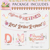 Spring Retirement Decorations 49pcs Pastel Color Garden Flower