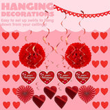 27 Pieces Valentines Day Swirl String Cutout Decoration Kit with