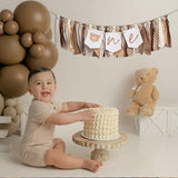 Bear High Chair Banner First Birthday Highchair Banner Woodland