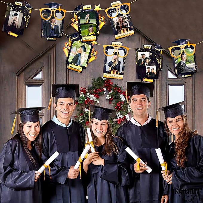 pinkblume Graduation Party Decorations Black and Gold Grad Photo