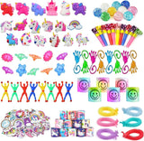 Unicorn Party Favor Goodie Rainbow Elastic Ball Bracelets Stickers
