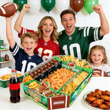 Football Party Supplies Kit Large Snack Stadium Football Plates