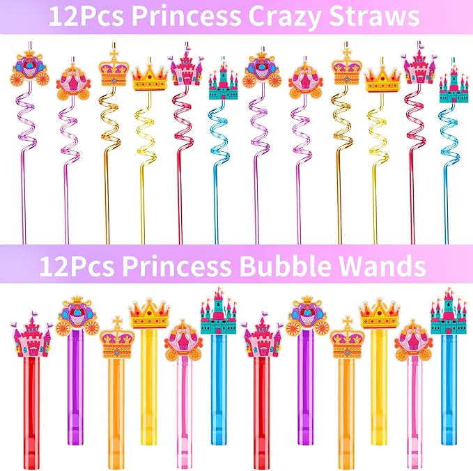 308PCS Princess Birthday Party Decorations Favors Including Goodie