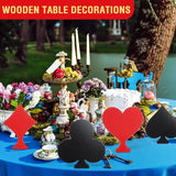 4 Pcs Casino Party Decoration 7.87 Inch Poker Table Signs Poker