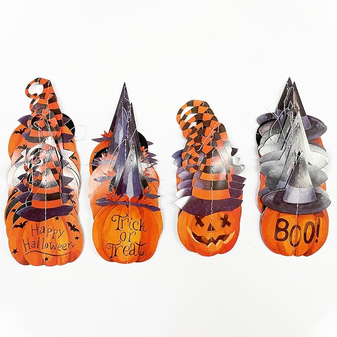 Clearance Pumpkin Polka Dots Garlands Happy Halloween Trick or Treat