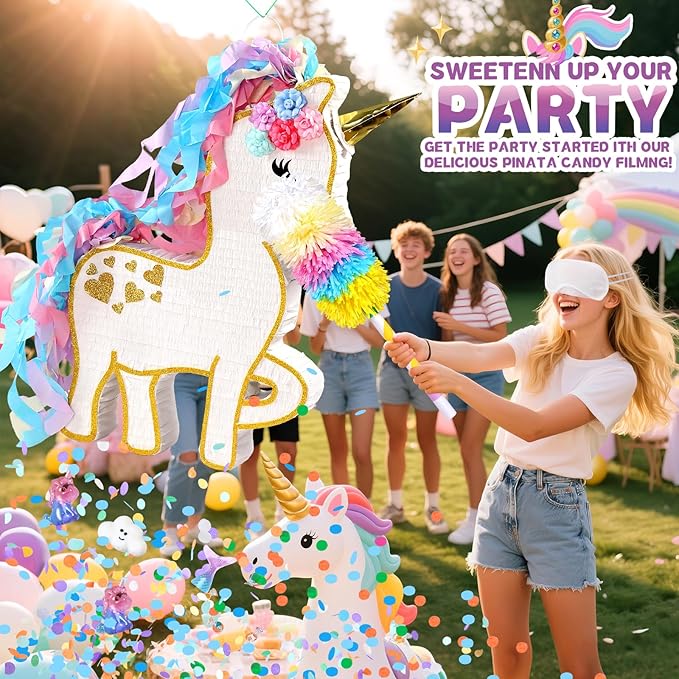 24 Large Rainbow Unicorn Pinata for Birthday Party Large Magical