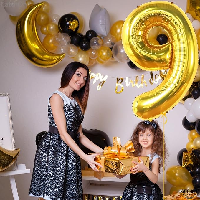 KatchOn, Giant Gold Number 9 Balloon - 40 Inch | Foil 9 Birthday