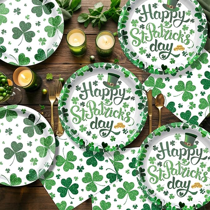 St Patrick's Day Party Supplies Irish Themed Disposable Dinnerware