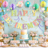 Retirement Party Decorations Kit for Women 17 Piece Elegant Pastel