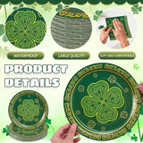 48 pcs St Patrick's Day Tableware Sets 9 Inch Shamrock Clover