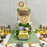 Safari Animal Cake Toppers Jungle Wild Cake Decorations with Lion