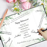 Retirement Decorations Watercolor Leaf Retirement Signature Book