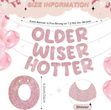 Fulmoon Set of 3 Pre Strung Older Wiser Hotter Glitter Banner Funny #1