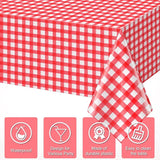6pcs 54X108inch Red Checkered Tablecloth,Red Gingham Tablecloths