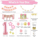First Birthday Decorations for Girl 1st Baby Girl Number 1 Balloon