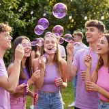 RoundFunny 24 Pcs Skull Mini Bubble Wands Skeleton Theme Party
