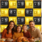 XtraLarge Black and Gold Balloon Wall Backdrop 22 Inch Pack of 25