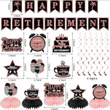20PCS Happy Retirement Party Decorations Kit for Women Rose Gold