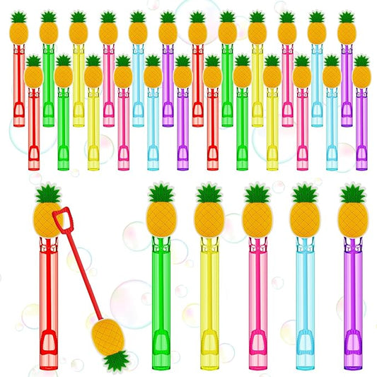 24 Pcs Pineapple Mini Bubble Wands Tropical Cartoon Ocean Theme Party