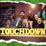 9 Pcs Football Party Decorations 'touchdown! ' LED Lights Sign Rugby