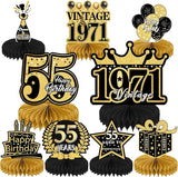 55th Birthday Decorations for Men - 9PCS Vintage 55th Birthday Table