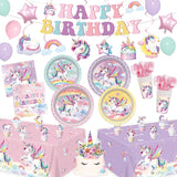 210pcs Unicorn Birthday Party Supplie Plates Napkins Unicorn Party