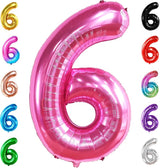 KatchOn, Giant Hot Pink Number 6 Balloon - 40 Inch | 6th Birthday