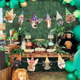 Hooqict Safari Animals Happy Birthday Banner Animal Birthday
