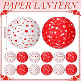 12 Pcs Valentine's Day Paper Lanterns Party Decorations