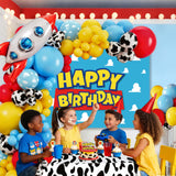 Cowboy and Space Birthday Decorations for Boys, Cartoon Theme Party