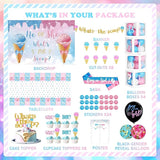 172 PCs Whats The Scoop Gender Reveal Decorations Hombae Boy or Girl