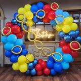 HILAVO Red Yellow Blue Balloons Light Baby Royal Metallic Blue Red
