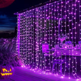 Dazzle Bright 300 LED Christmas Curtain String Lights Halloween