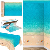 Summer Beach Tablecloth Roll with Cutter Box 100 Ft X 54 Inch Beach