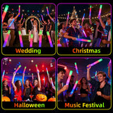 Blu7ive 20 PCS Foam Glow Sticks Party Favors led foam sticks 3 Modes