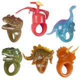 Kangaroo 12 Pack Dinosaur LED Light up Rings Bulk - Flashing Colorful