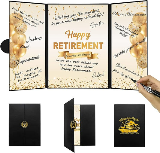 Black Gold Happy Retirement Decorations Sailing Into Retirement