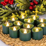 Homemory Green Tea Lights Candles Battery Operated, 200+Hour