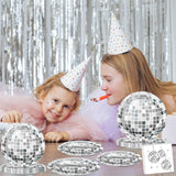 200PCS Disco Theme Party Plates and Napkins 1970s Birthday Party