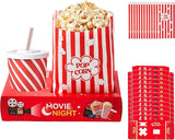 24Pcs Movie Night Supplies Disposable Paper Movie Snack Trays 12ct