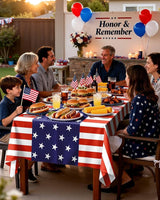 Pureegg 4th of July USA 250th Anniversary Plastic Tablecloth