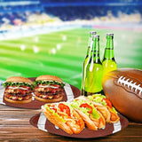 100 PCS Football Party Decorations Large Shape Plates Touch Down