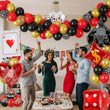 Casino Party Decorations 42Pcs Poker Night Balloons with Giant