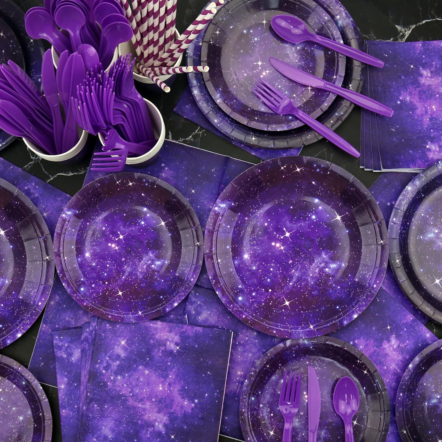 Galaxy Theme Party Decorations, Space Galaxy Happy Birthday Banner