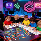 BenLouis 24 Video Game Mini Coloring Books Kids with 24 Stacking