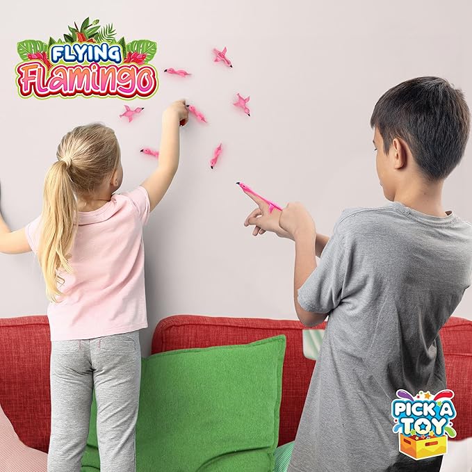 PICK A TOY 36 Pcs Flamingo Party Favors Toys for Kids Bird Shooter