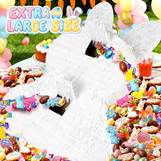 25 Large Easter Decorations Bunny Pinata for Kids Birthday Party